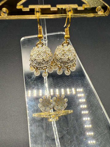 White Traditional Jhumki