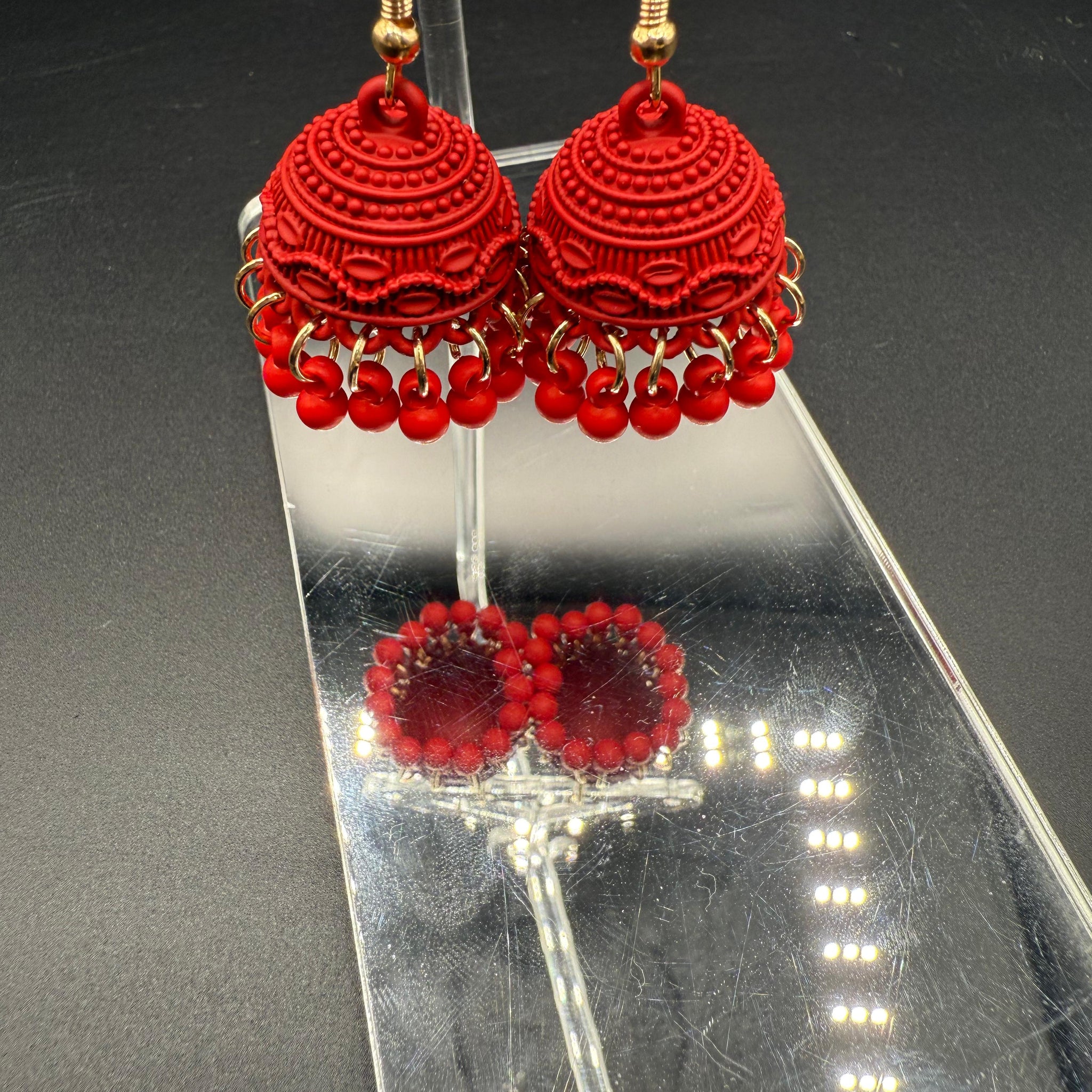 Matte RED JHUMKI