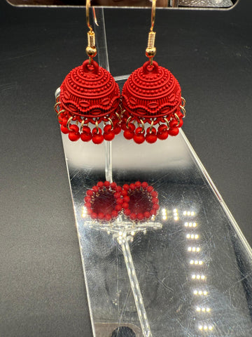 Matte RED JHUMKI