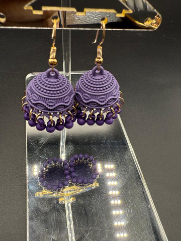 Matte Purple jhumki