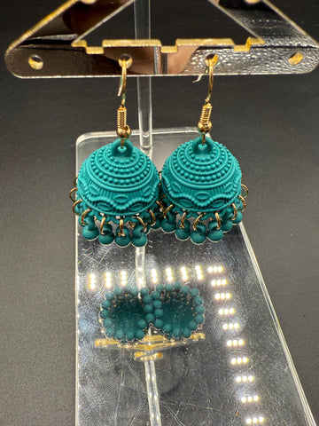 Bottle Green  Matte Jhumki