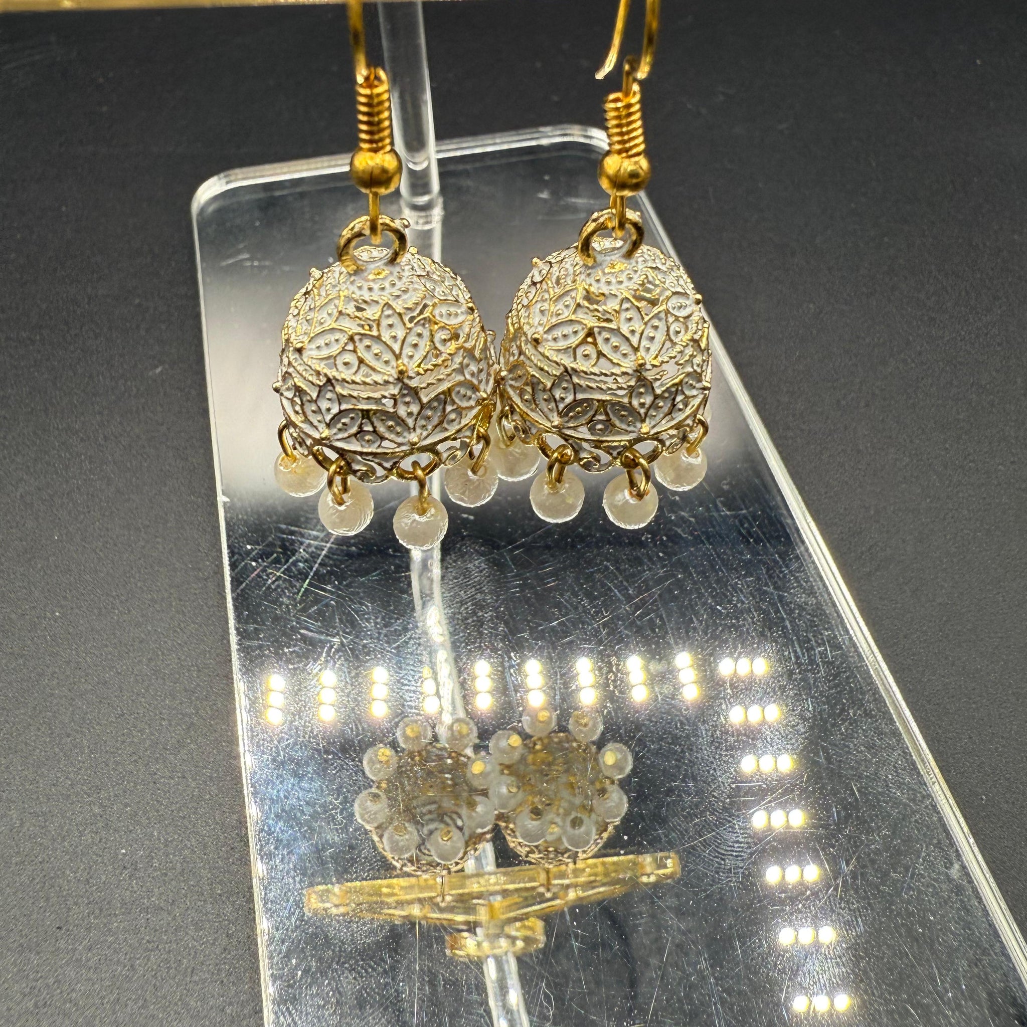 White Traditional Jhumki