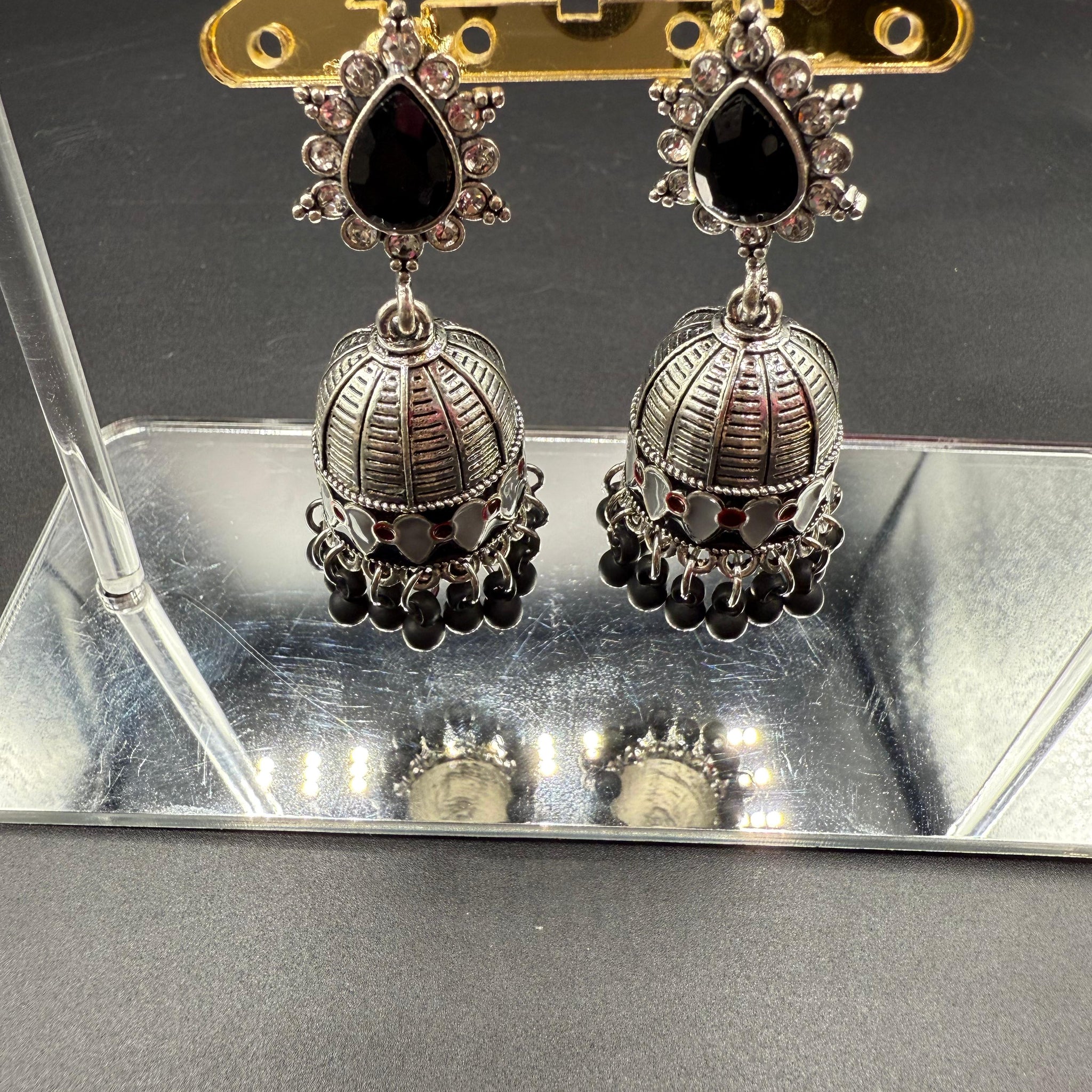 Black Premium Traditional Earring JHUMKI