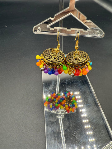 Colorful Designer Indian Bali Jhumka Design