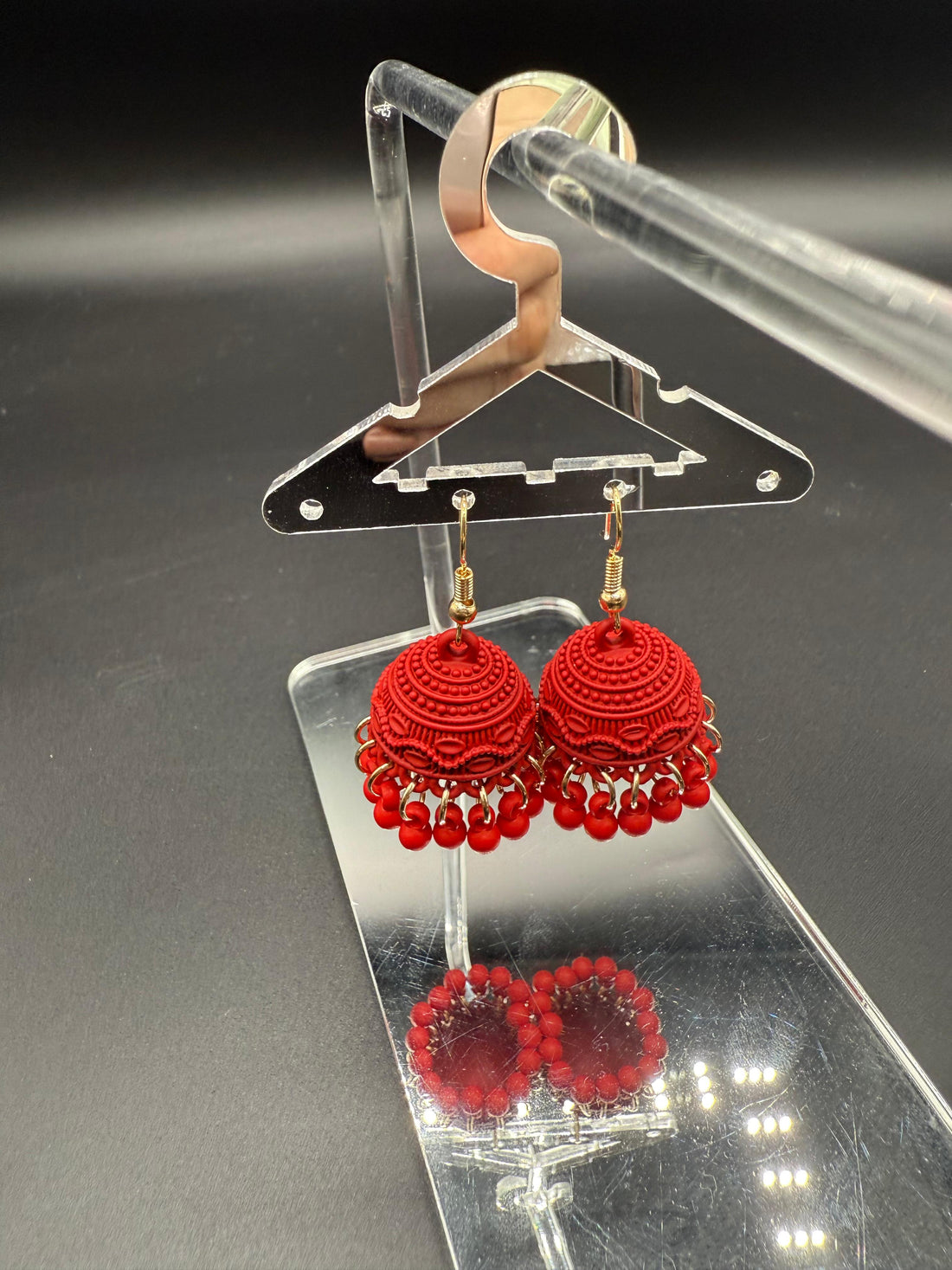 Matte RED JHUMKI