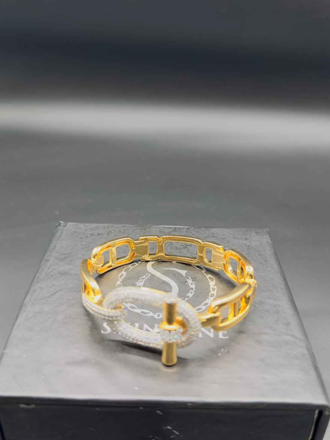 18k Gold Serpentine Diamantés Bracelet