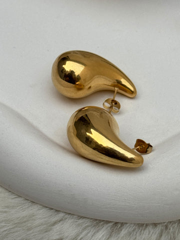 Foiled Gold Drop Earrings